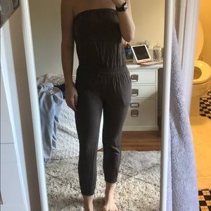 aritzia brown jumpsuit